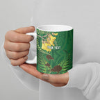 Personalised South Canterbury Anniversary Day Ceramic Mug Kiwi Kowhai Silver Fern Maori Pattern