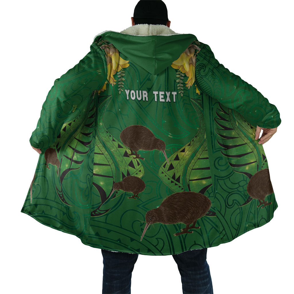 Personalised South Canterbury Anniversary Day Cloak Kiwi Kowhai Silver Fern Maori Pattern