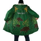 Personalised South Canterbury Anniversary Day Cloak Kiwi Kowhai Silver Fern Maori Pattern