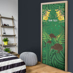 Personalised South Canterbury Anniversary Day Door Cover Kiwi Kowhai Silver Fern Maori Pattern