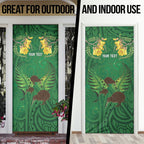 Personalised South Canterbury Anniversary Day Door Cover Kiwi Kowhai Silver Fern Maori Pattern
