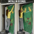 Personalised South Canterbury Anniversary Day Door Cover Kiwi Kowhai Silver Fern Maori Pattern