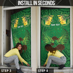 Personalised South Canterbury Anniversary Day Door Cover Kiwi Kowhai Silver Fern Maori Pattern