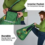 South Canterbury Anniversary Day Grocery Bag Kiwi Kowhai Silver Fern Maori Pattern