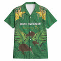 Personalised South Canterbury Anniversary Day Hawaiian Shirt Kiwi Kowhai Silver Fern Maori Pattern