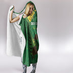South Canterbury Anniversary Day Hooded Blanket Kiwi Kowhai Silver Fern Maori Pattern