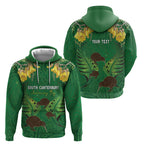Personalised South Canterbury Anniversary Day Hoodie Kiwi Kowhai Silver Fern Maori Pattern