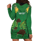 Personalised South Canterbury Anniversary Day Hoodie Dress Kiwi Kowhai Silver Fern Maori Pattern