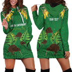 Personalised South Canterbury Anniversary Day Hoodie Dress Kiwi Kowhai Silver Fern Maori Pattern