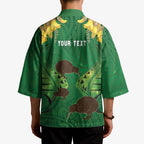 Personalised South Canterbury Anniversary Day Kimono Kiwi Kowhai Silver Fern Maori Pattern