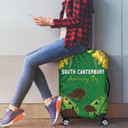 South Canterbury Anniversary Day Luggage Cover Kiwi Kowhai Silver Fern Maori Pattern