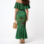 Personalised South Canterbury Anniversary Day Mermaid Dress Kiwi Kowhai Silver Fern Maori Pattern