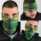 South Canterbury Anniversary Day Neck Gaiter Kiwi Kowhai Silver Fern Maori Pattern