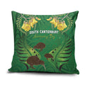 South Canterbury Anniversary Day Pillow Cover Kiwi Kowhai Silver Fern Maori Pattern