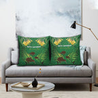 South Canterbury Anniversary Day Pillow Cover Kiwi Kowhai Silver Fern Maori Pattern