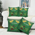South Canterbury Anniversary Day Pillow Cover Kiwi Kowhai Silver Fern Maori Pattern