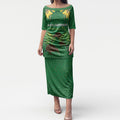 Personalised South Canterbury Anniversary Day Puletasi Kiwi Kowhai Silver Fern Maori Pattern