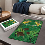 South Canterbury Anniversary Day Puzzle Kiwi Kowhai Silver Fern Maori Pattern