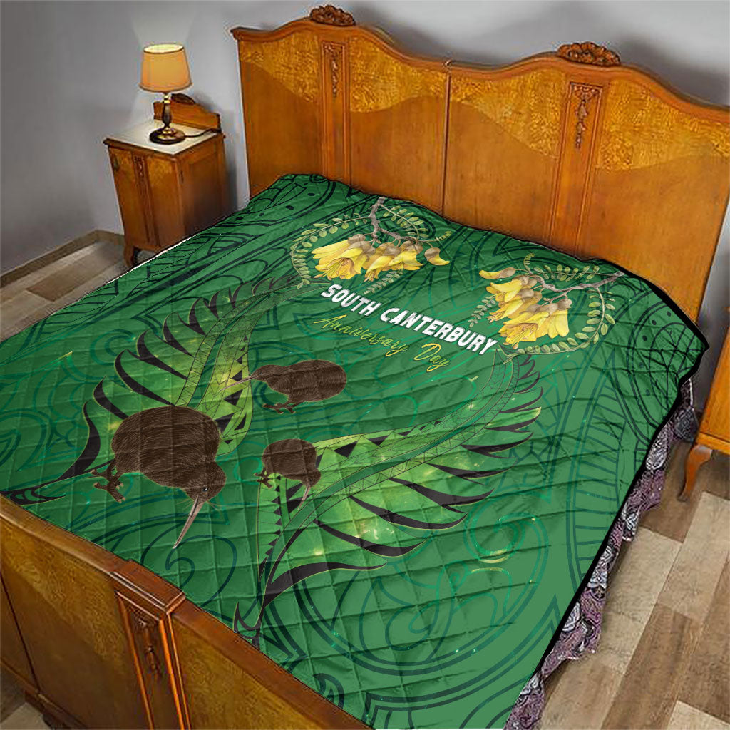South Canterbury Anniversary Day Quilt Kiwi Kowhai Silver Fern Maori Pattern