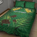 South Canterbury Anniversary Day Quilt Bed Set Kiwi Kowhai Silver Fern Maori Pattern