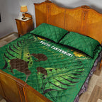 South Canterbury Anniversary Day Quilt Bed Set Kiwi Kowhai Silver Fern Maori Pattern