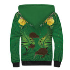Personalised South Canterbury Anniversary Day Sherpa Hoodie Kiwi Kowhai Silver Fern Maori Pattern