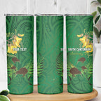 Personalised South Canterbury Anniversary Day Skinny Tumbler Kiwi Kowhai Silver Fern Maori Pattern