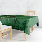 South Canterbury Anniversary Day Tablecloth Kiwi Kowhai Silver Fern Maori Pattern