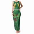 Personalised South Canterbury Anniversary Day Tank Maxi Dress Kiwi Kowhai Silver Fern Maori Pattern