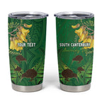 Personalised South Canterbury Anniversary Day Tumbler Cup Kiwi Kowhai Silver Fern Maori Pattern