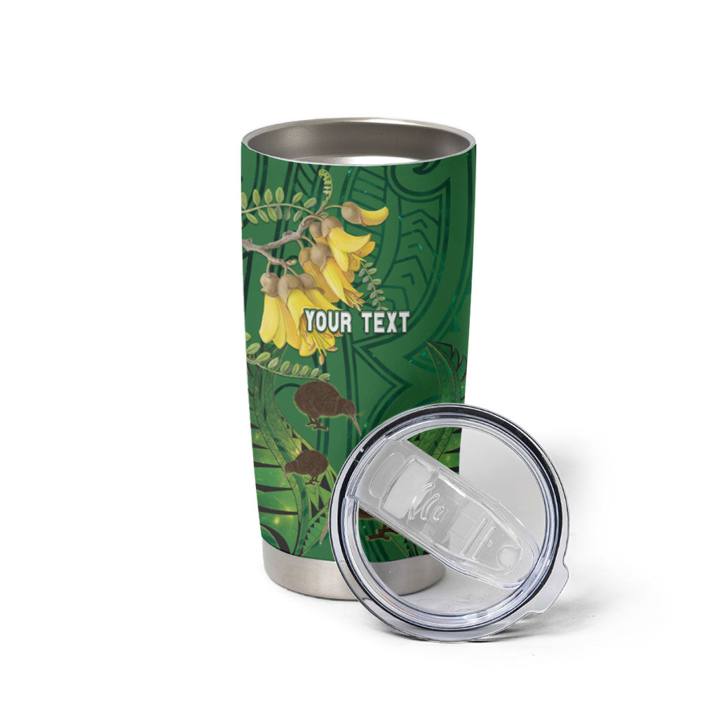 Personalised South Canterbury Anniversary Day Tumbler Cup Kiwi Kowhai Silver Fern Maori Pattern