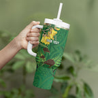Personalised South Canterbury Anniversary Day Tumbler With Handle Kiwi Kowhai Silver Fern Maori Pattern
