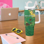Personalised South Canterbury Anniversary Day Tumbler With Handle Kiwi Kowhai Silver Fern Maori Pattern