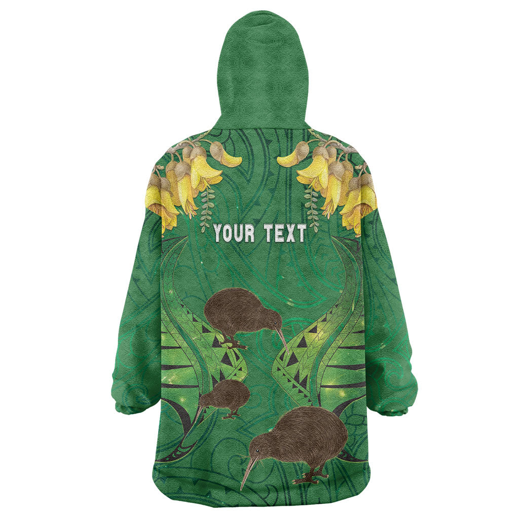 Personalised South Canterbury Anniversary Day Wearable Blanket Hoodie Kiwi Kowhai Silver Fern Maori Pattern