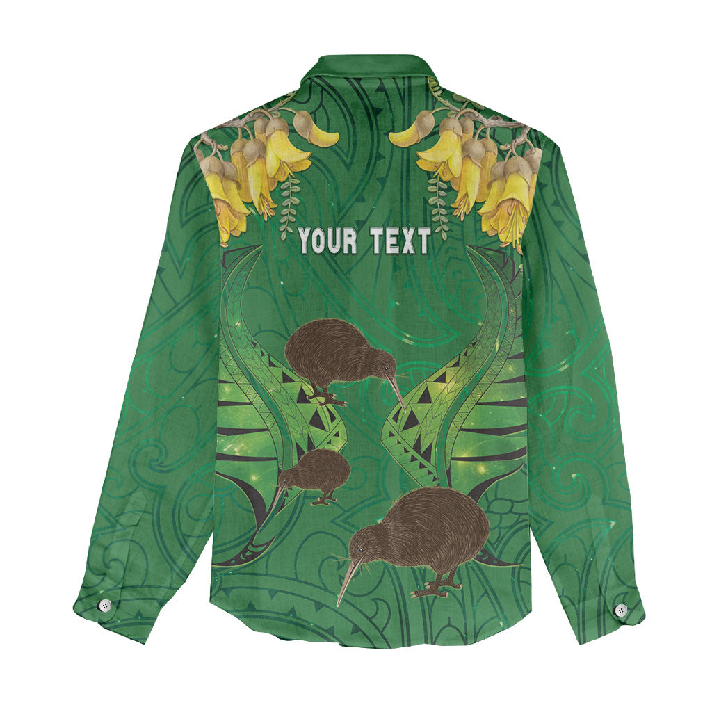 Personalised South Canterbury Anniversary Day Women Casual Shirt Kiwi Kowhai Silver Fern Maori Pattern