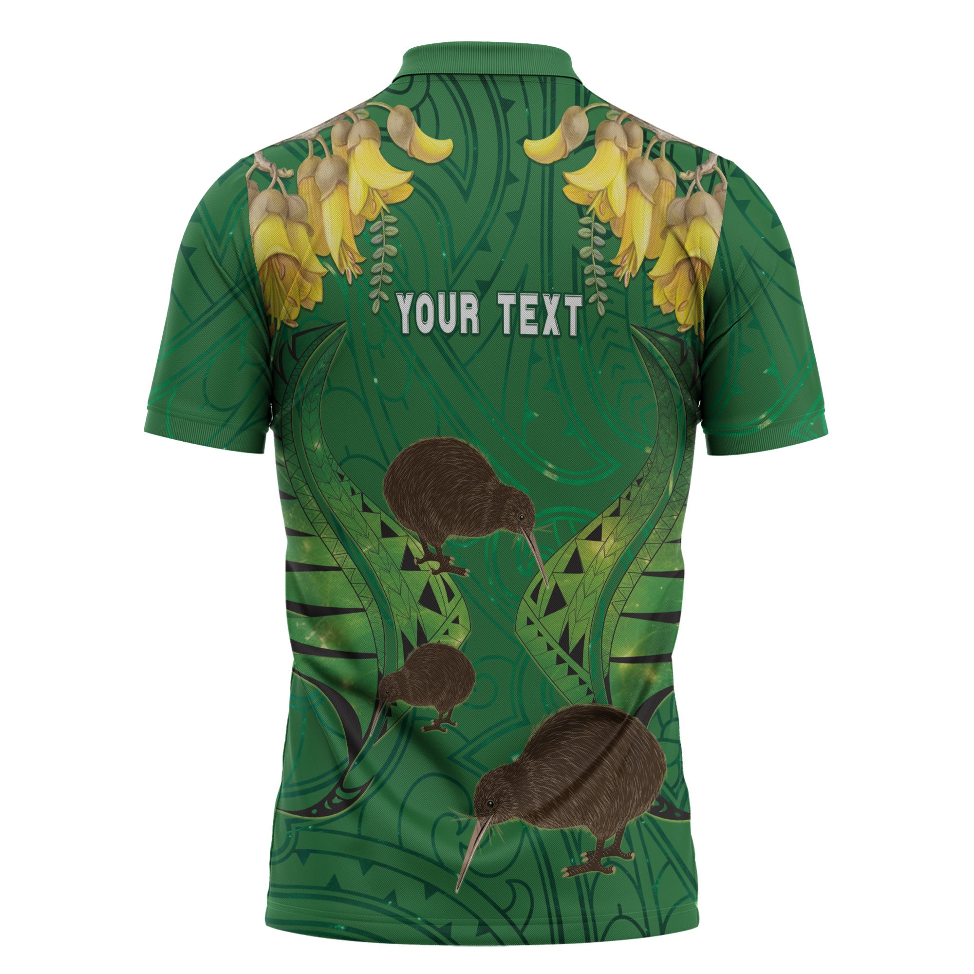 Personalised South Canterbury Anniversary Day Zipper Polo Shirt Kiwi Kowhai Silver Fern Maori Pattern
