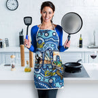 Australia Father's Day Apron Aussie Fishing Best Dad Ever Aboriginal Pattern