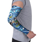 Personalised Australia Father's Day Arm Sleeves Aussie Fishing Best Dad Ever Aboriginal Pattern