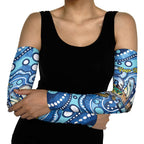 Personalised Australia Father's Day Arm Sleeves Aussie Fishing Best Dad Ever Aboriginal Pattern