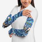 Personalised Australia Father's Day Arm Sleeves Aussie Fishing Best Dad Ever Aboriginal Pattern