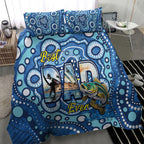 Australia Father's Day Bedding Set Aussie Fishing Best Dad Ever Aboriginal Pattern