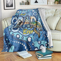 Australia Father's Day Blanket Aussie Fishing Best Dad Ever Aboriginal Pattern