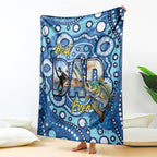 Australia Father's Day Blanket Aussie Fishing Best Dad Ever Aboriginal Pattern