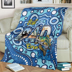 Australia Father's Day Blanket Aussie Fishing Best Dad Ever Aboriginal Pattern