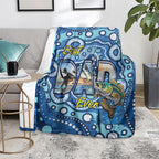 Australia Father's Day Blanket Aussie Fishing Best Dad Ever Aboriginal Pattern