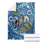 Australia Father's Day Blanket Aussie Fishing Best Dad Ever Aboriginal Pattern