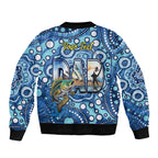 Personalised Australia Father's Day Bomber Jacket Aussie Fishing Best Dad Ever Aboriginal Pattern