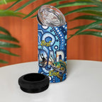 Personalised Australia Father's Day 4 in 1 Can Cooler Tumbler Aussie Fishing Best Dad Ever Aboriginal Pattern