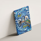 Australia Father's Day Canvas Wall Art Aussie Fishing Best Dad Ever Aboriginal Pattern