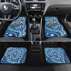 Personalised Australia Father's Day Car Mats Aussie Fishing Best Dad Ever Aboriginal Pattern